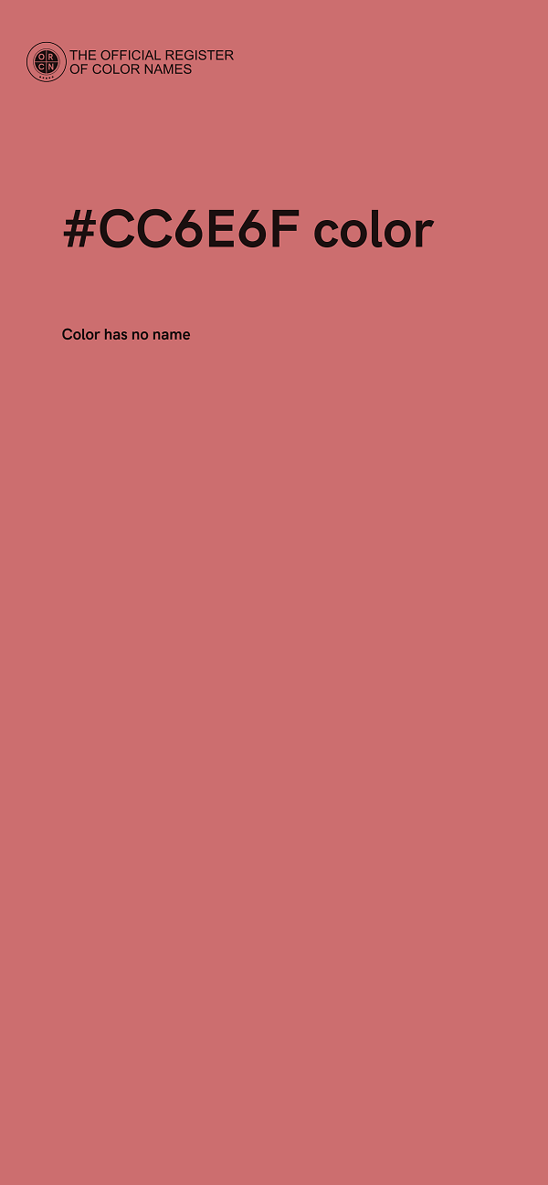 #CC6E6F color image