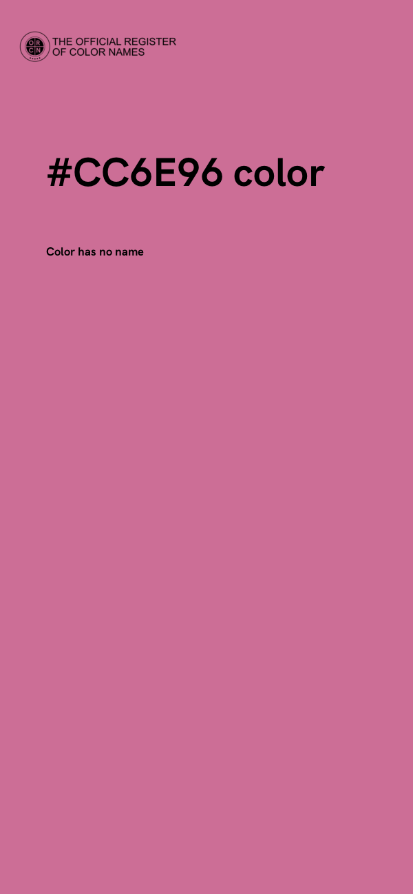 #CC6E96 color image
