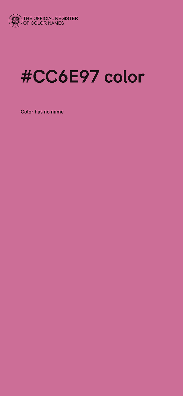 #CC6E97 color image