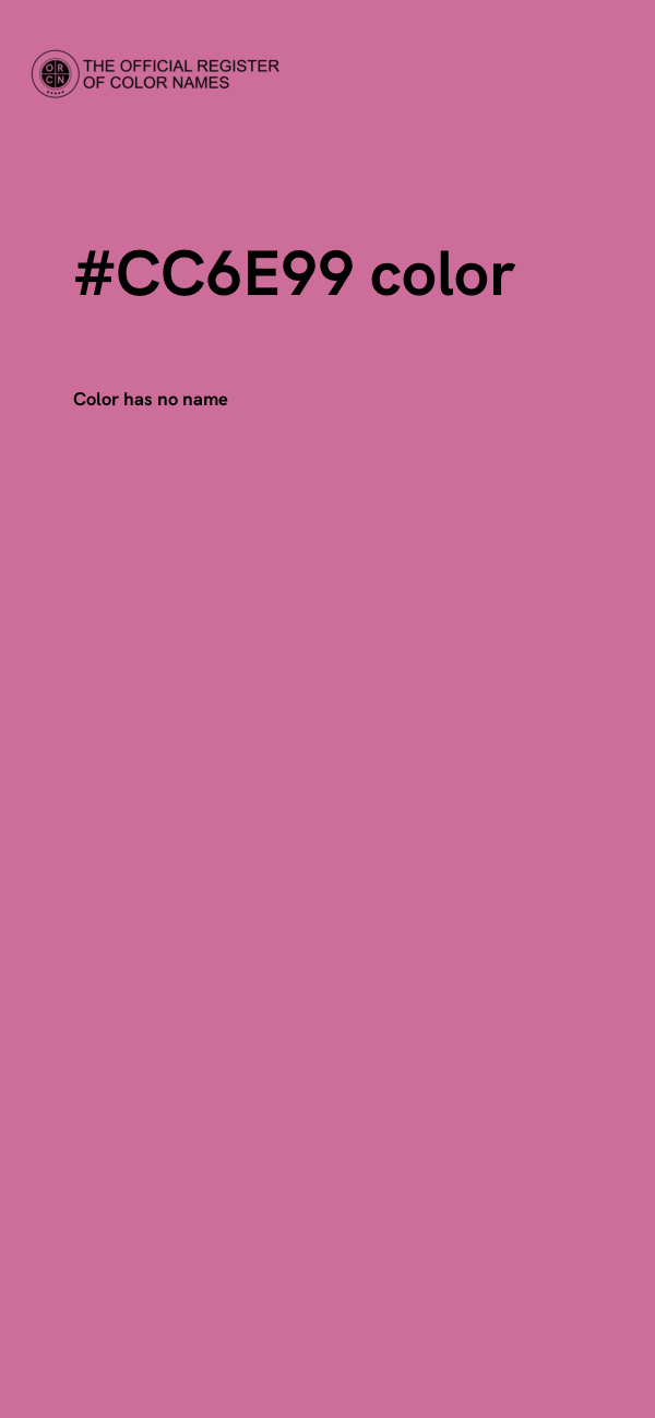 #CC6E99 color image