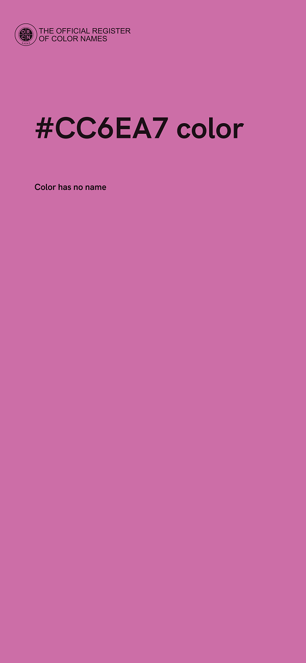 #CC6EA7 color image