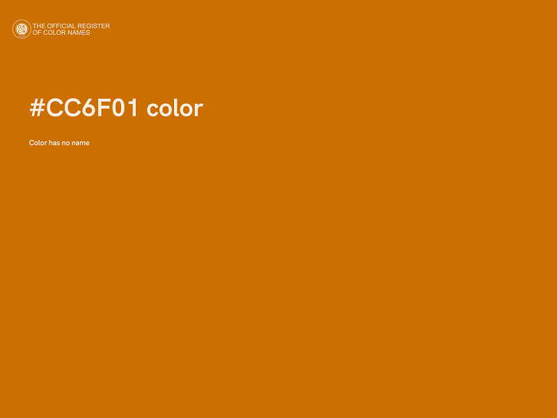 #CC6F01 color image