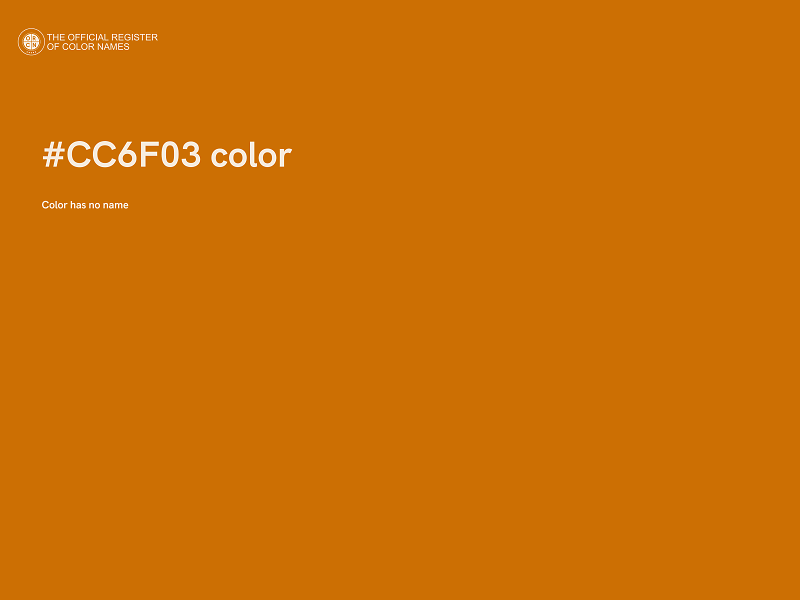 #CC6F03 color image