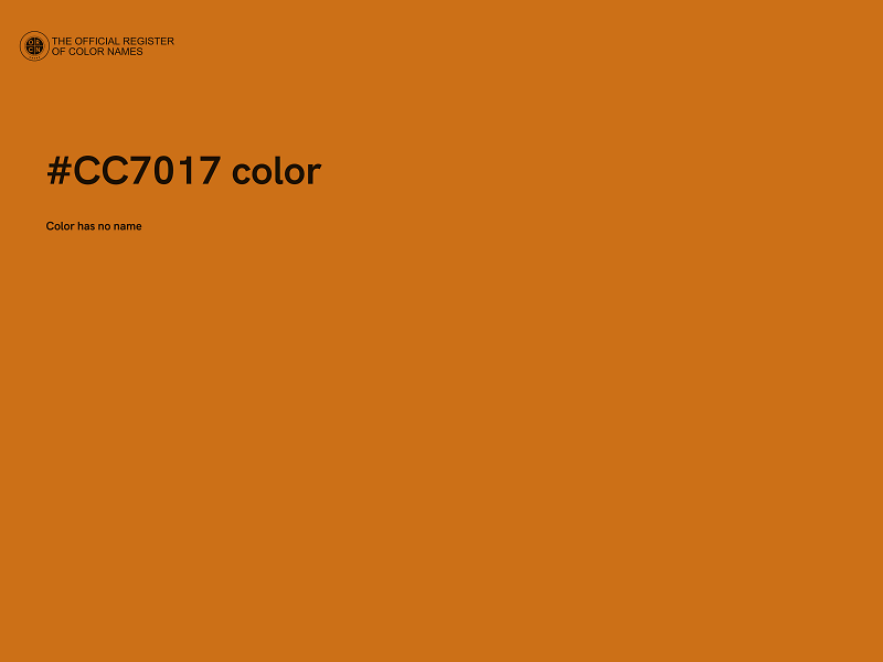 #CC7017 color image