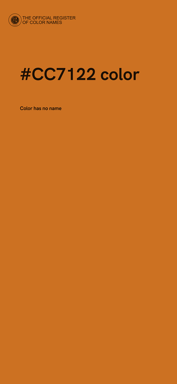 #CC7122 color image