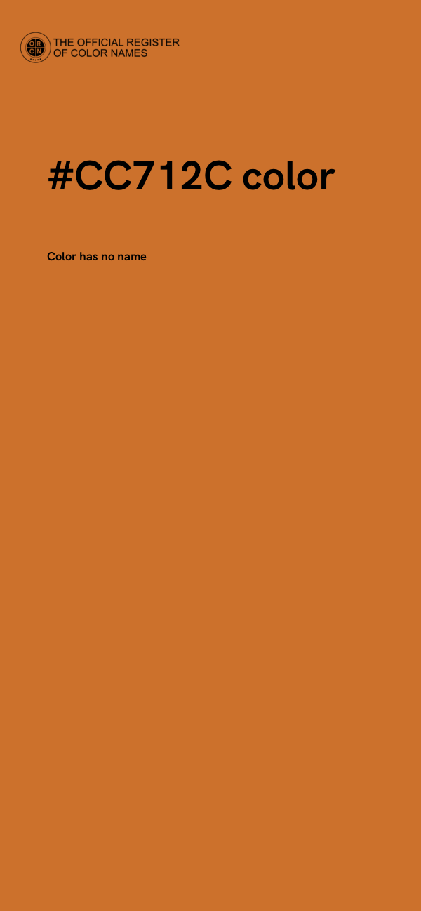 #CC712C color image
