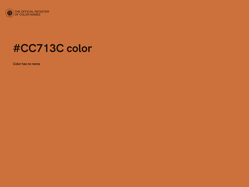 #CC713C color image