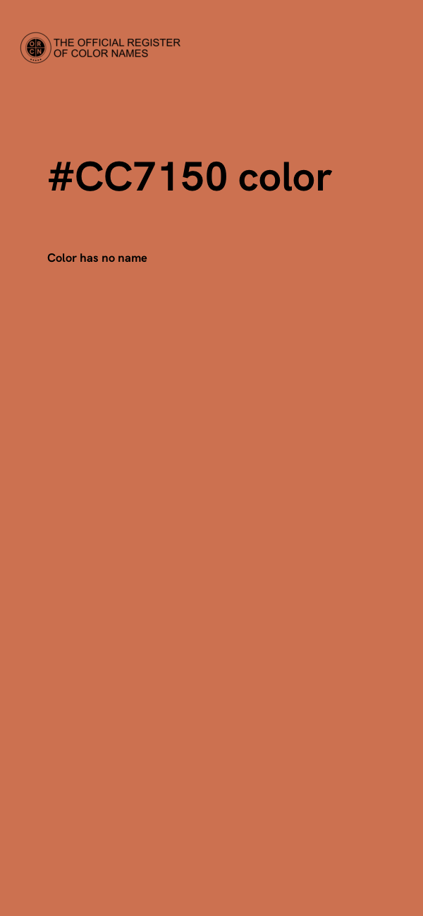 #CC7150 color image