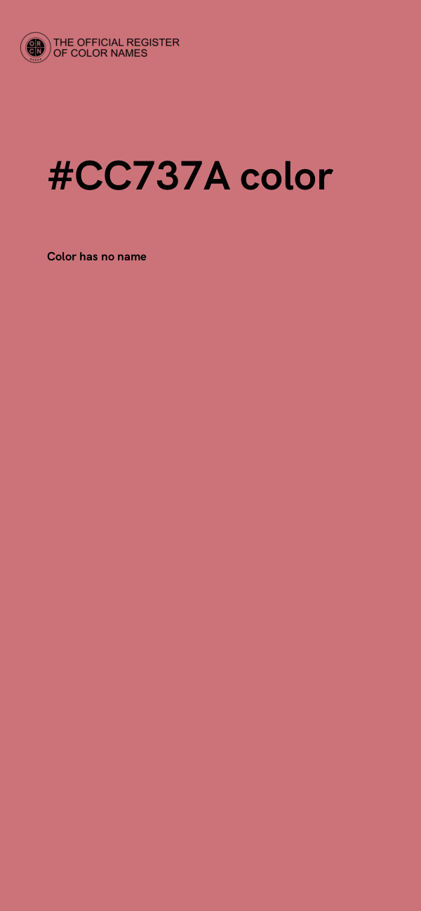 #CC737A color image