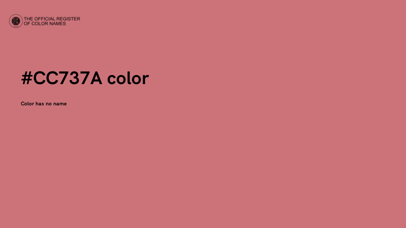 #CC737A color image