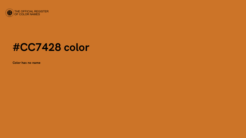 #CC7428 color image