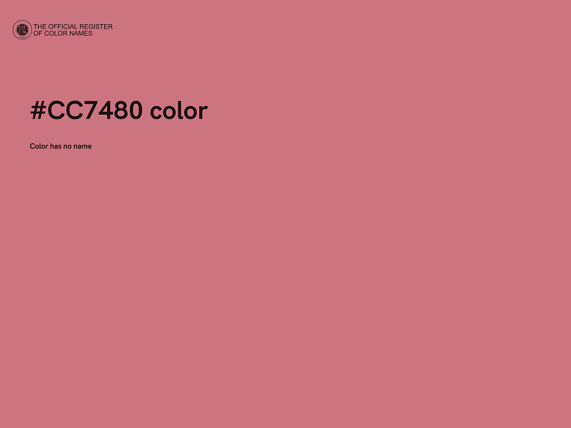 #CC7480 color image