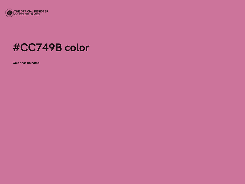 #CC749B color image