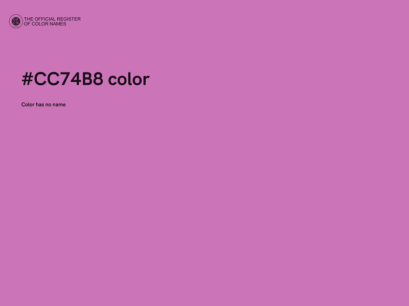#CC74B8 color image