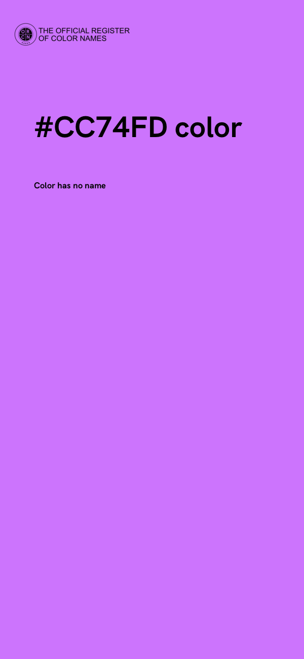 #CC74FD color image