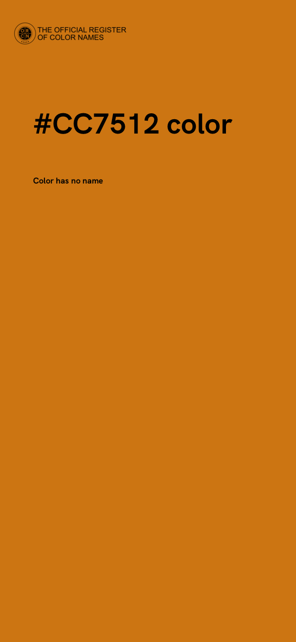 #CC7512 color image