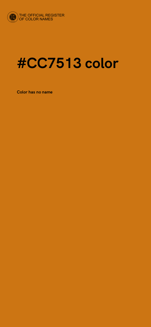 #CC7513 color image