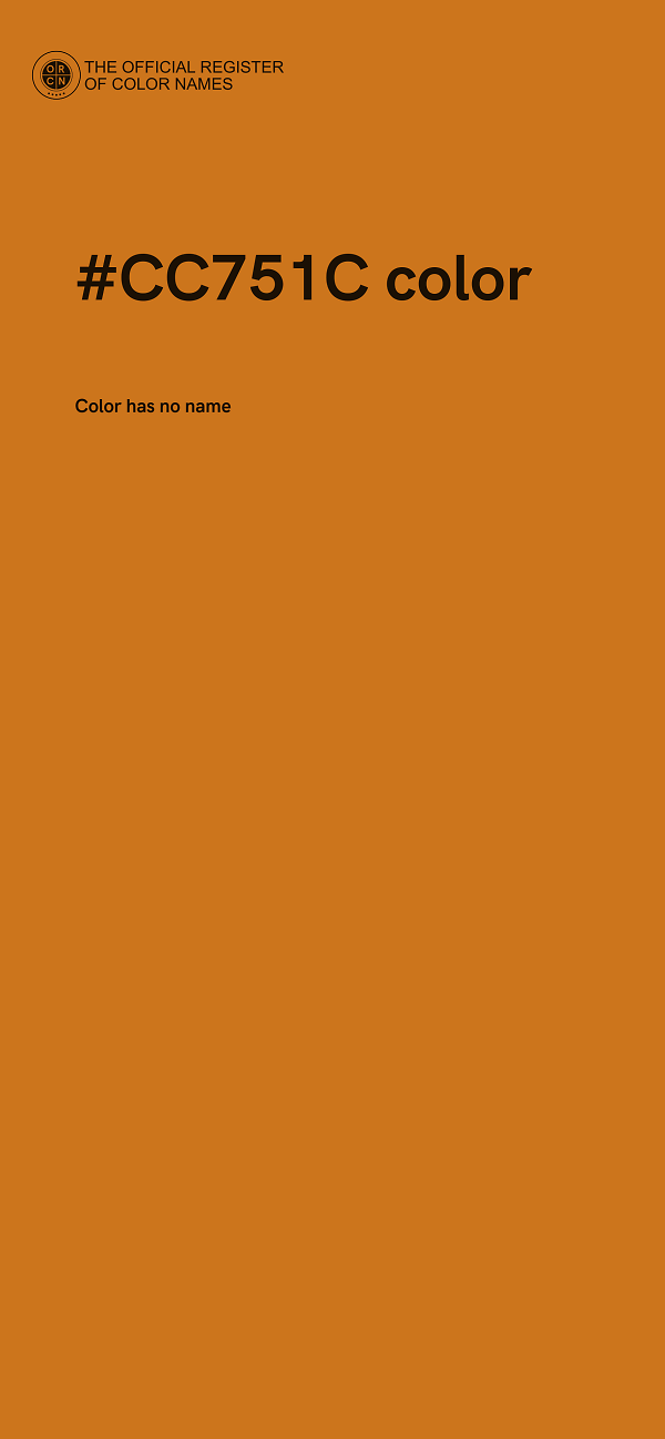 #CC751C color image