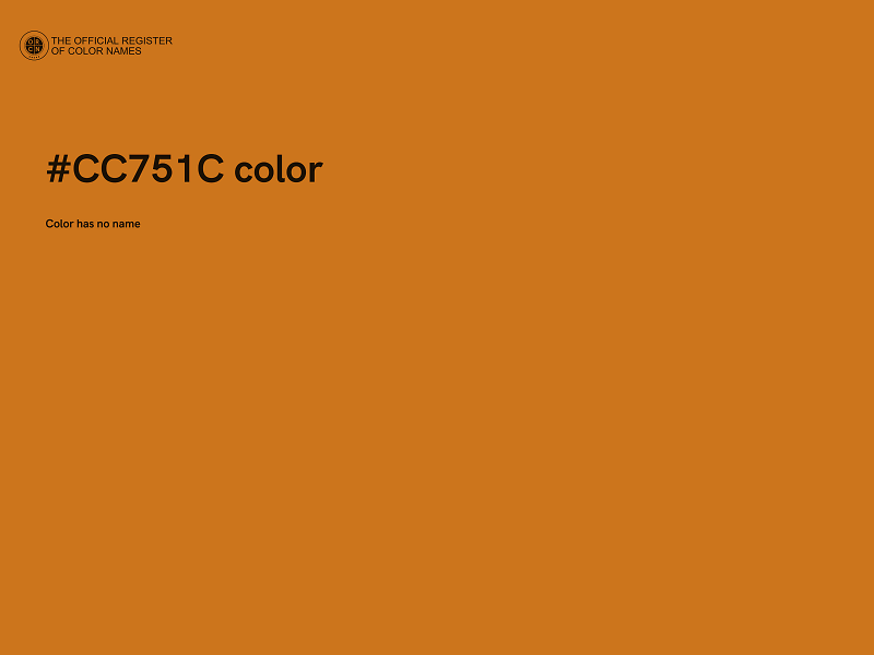 #CC751C color image