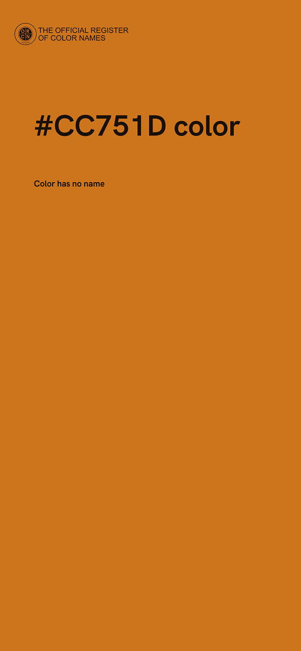 #CC751D color image