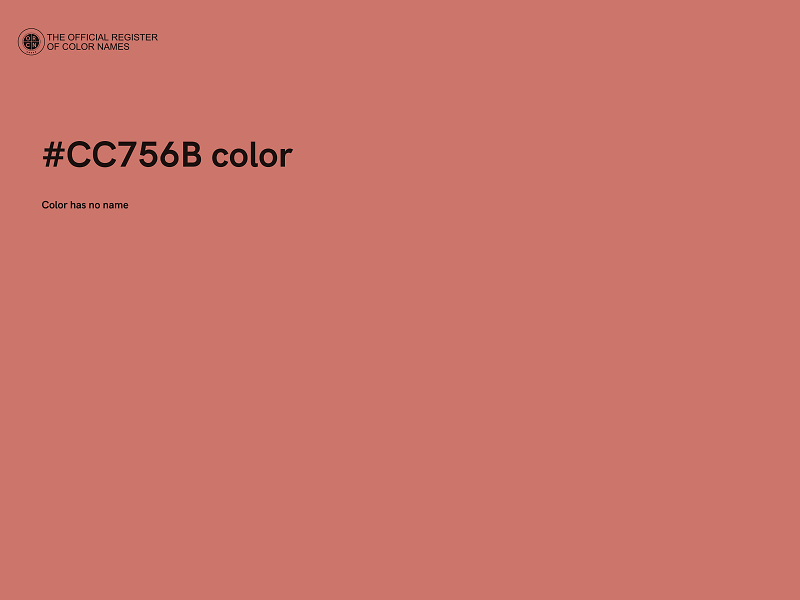 #CC756B color image