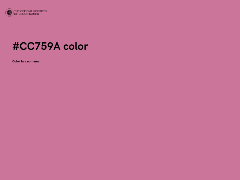 #CC759A color image