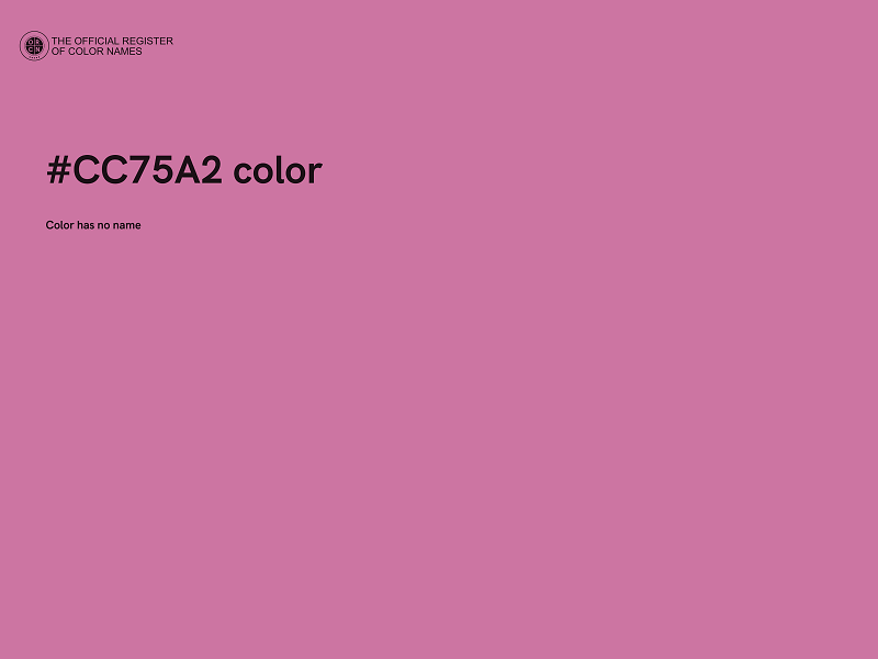 #CC75A2 color image