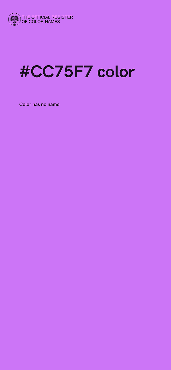 #CC75F7 color image