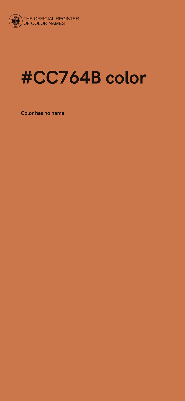 #CC764B color image