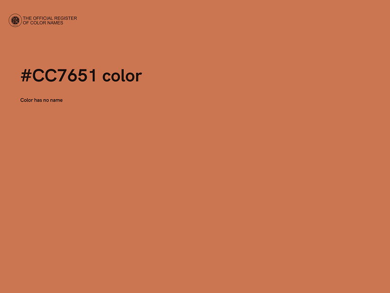 #CC7651 color image