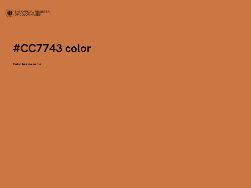 #CC7743 color image
