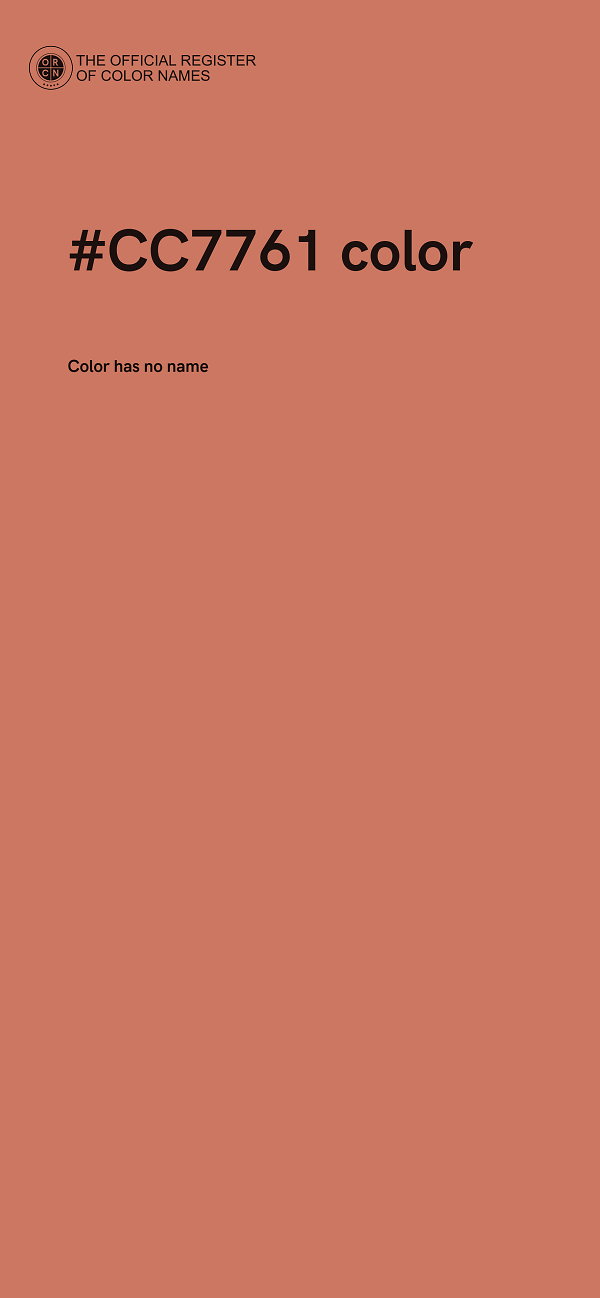 #CC7761 color image