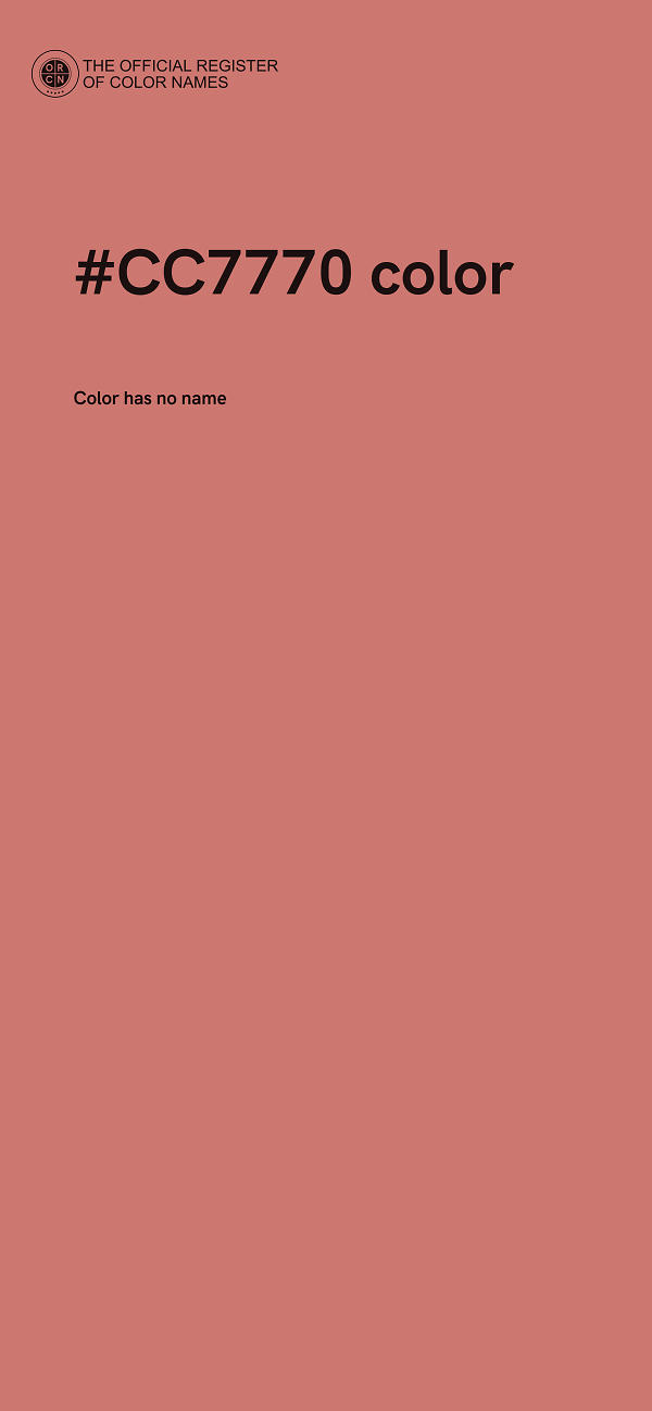 #CC7770 color image