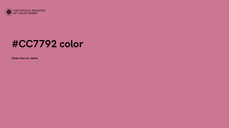 #CC7792 color image