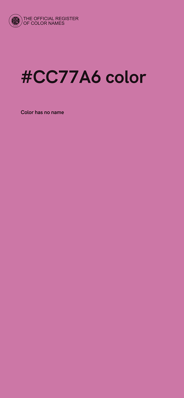 #CC77A6 color image