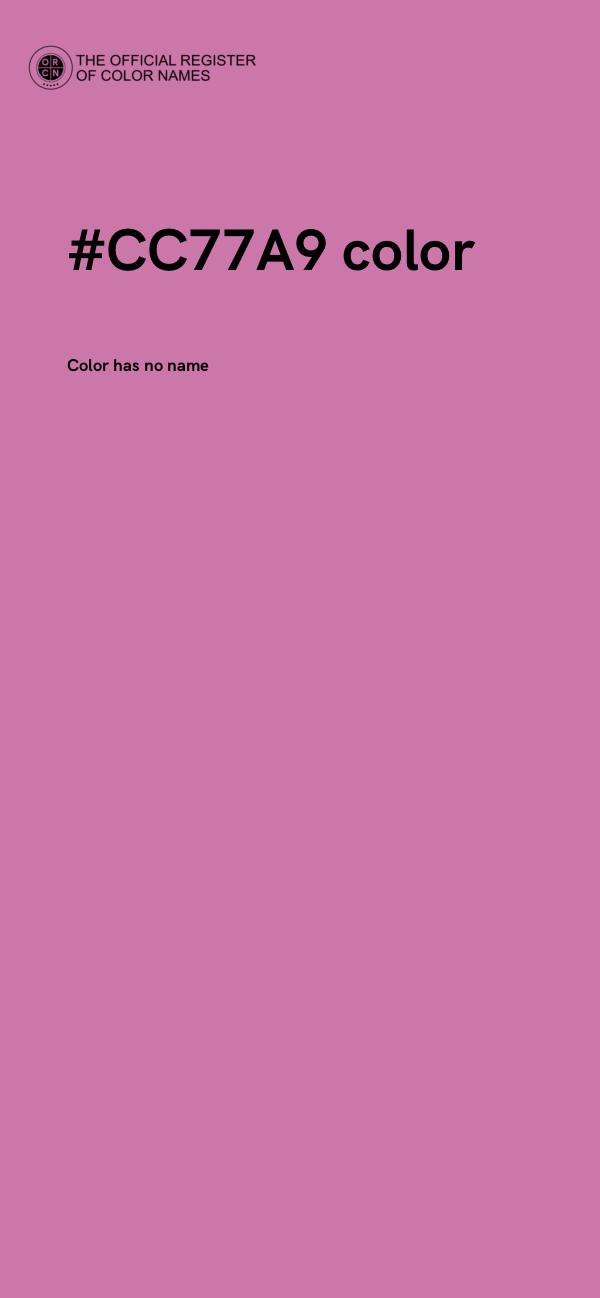 #CC77A9 color image