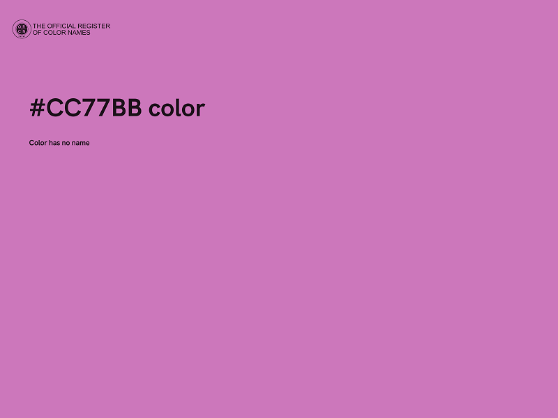 #CC77BB color image