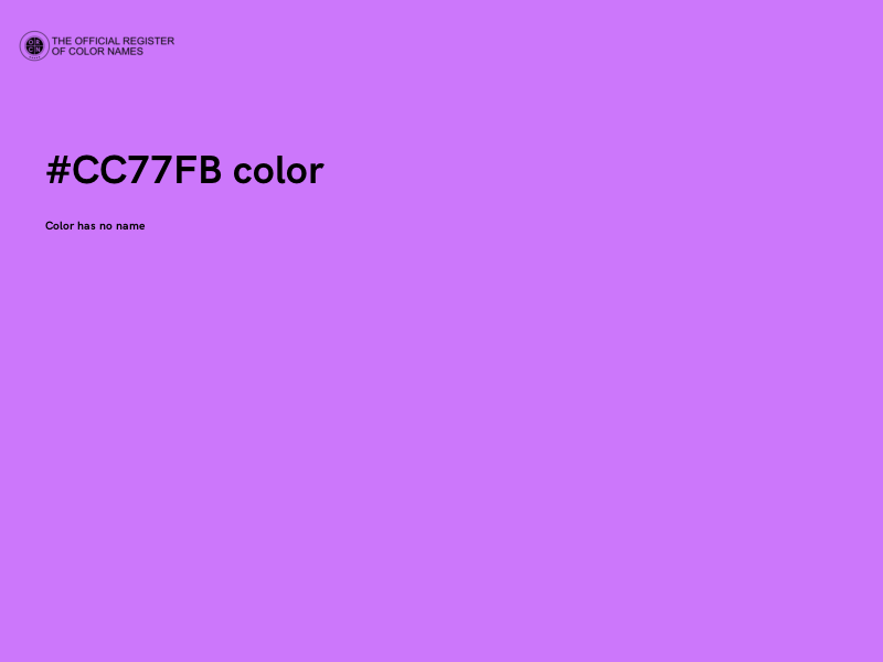 #CC77FB color image
