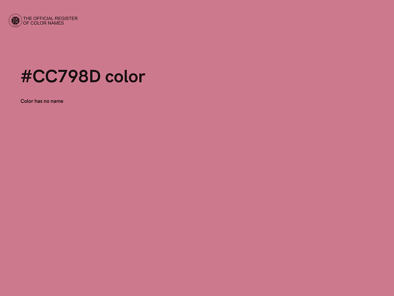 #CC798D color image