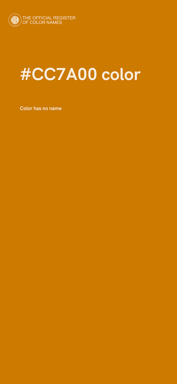 #CC7A00 color image