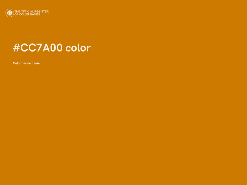 #CC7A00 color image