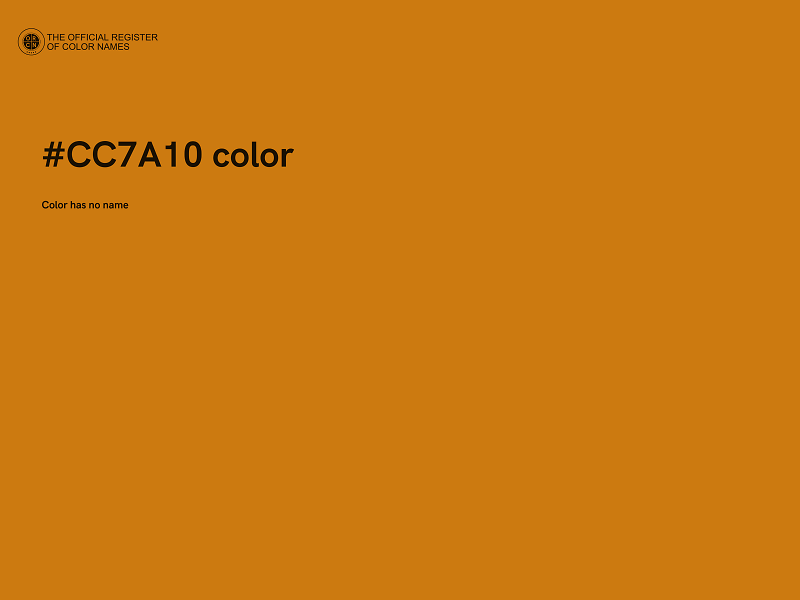 #CC7A10 color image