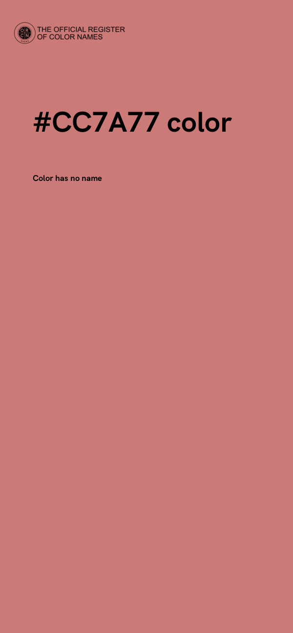 #CC7A77 color image