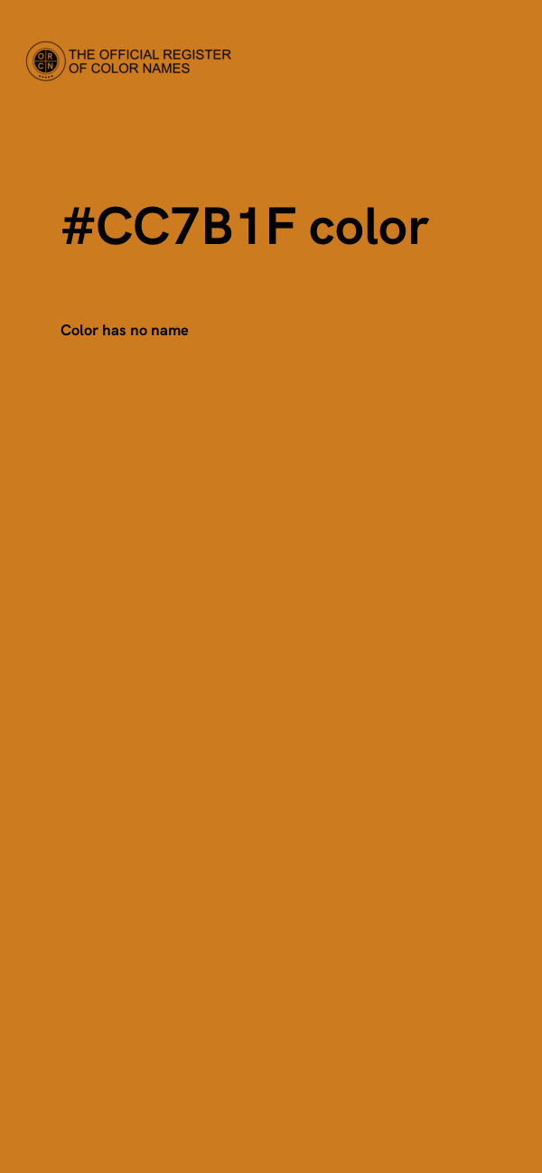 #CC7B1F color image