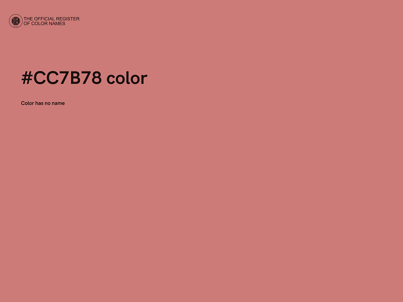 #CC7B78 color image