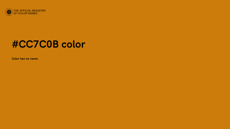 #CC7C0B color image