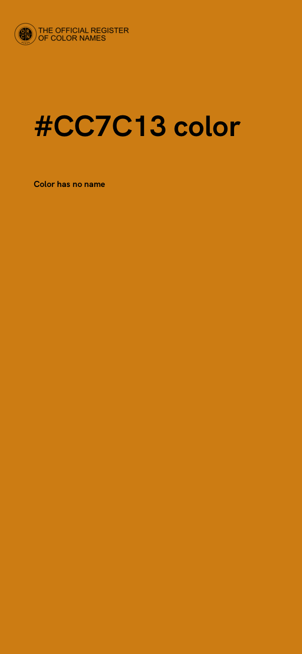 #CC7C13 color image