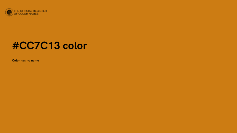 #CC7C13 color image