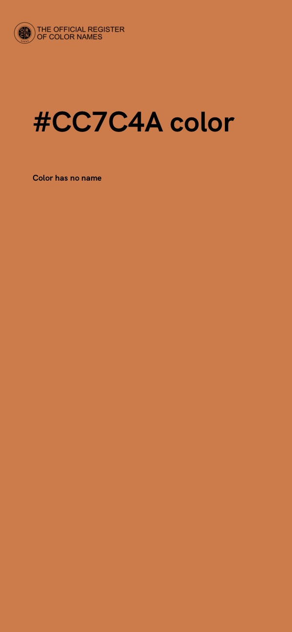 #CC7C4A color image
