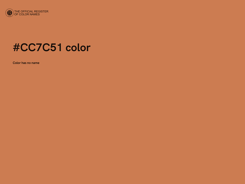 #CC7C51 color image